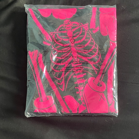 KAWS Pink and Black Graphic Tee - Picture 1 of 2